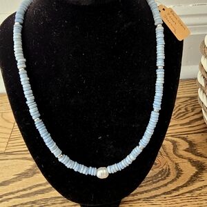 Elegant Blue Beaded Necklace